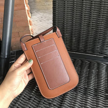 Load image into Gallery viewer, Top Grain Leather Strap Phone Bag