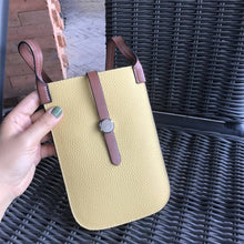 Load image into Gallery viewer, Top Grain Leather Strap Phone Bag