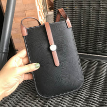 Load image into Gallery viewer, Top Grain Leather Strap Phone Bag