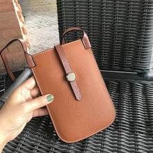 Load image into Gallery viewer, Top Grain Leather Strap Phone Bag