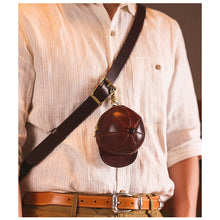 画像をギャラリービューアに読み込む, Vegetable Tanned Leather Baseball Cap Purse | AirPods Holder