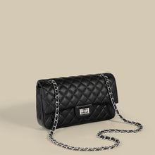 Load image into Gallery viewer, Crossbody Chain Bag Black | Inspired Classic Flap Bag in Black