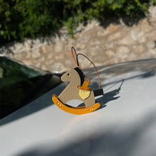 Load image into Gallery viewer, Full Grain Leather Rocking Horse Bag Charm | Handmade