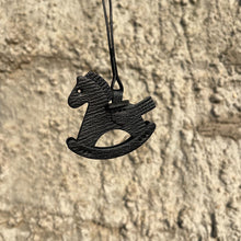 Load image into Gallery viewer, Black Leather Horse Charm | Handcrafted Leather Purse Charm - POPSEWING®