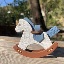 Load image into Gallery viewer, Full Grain Leather Rocking Horse Bag Charm | Handmade
