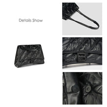 Load image into Gallery viewer, Top Grain Leather Inspired Hour glass Shoulder Bag