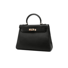 Load image into Gallery viewer, Designer Luxury Handbag | Black Leather Handbag - POPSEWING™
