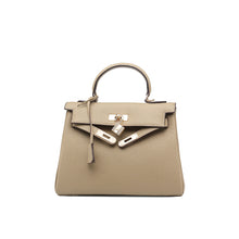 Load image into Gallery viewer, Designer Kelly Handbags | Beige Color Leather Handbag for Women - POPSEWING™
