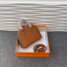 Load image into Gallery viewer, Gold Brown Leather Top Handle Bag