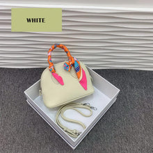 Load image into Gallery viewer, White Leather Mini Top Handle Bag | Small Bowling Bags