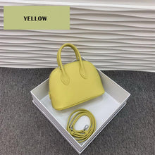 Load image into Gallery viewer, Yellow Leather Mini Top Handle Bag | Small Bowling Bags