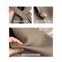 Load image into Gallery viewer, Taupe Leather Tote Bag | Replica Picotin Lock Bag Taupe - POPSEWING™