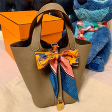 Load image into Gallery viewer, Gold Brown Leather Tote Handbag | Designer Luxury Handbag - POPSEWING™