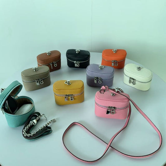 Mini Lipstick Coin Purse for Women | Neck Makeup Bag with Earphone Holder