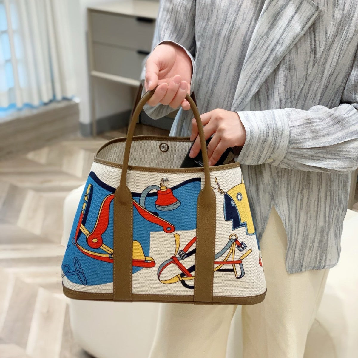 Inspired Garden Party Painted Handbag