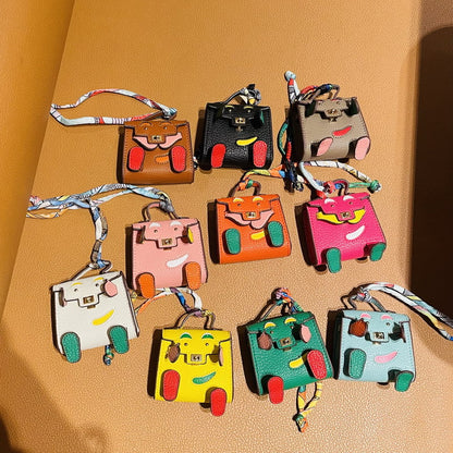 Micro Quelle Idole Bag Charm Vegan Leather Earphone Storage Bag for AirPods