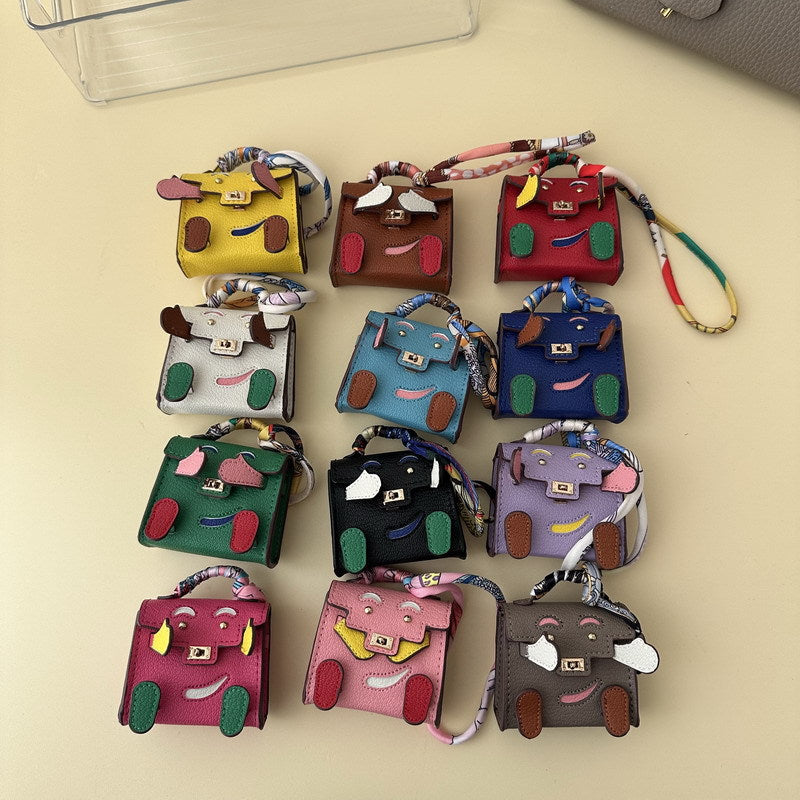 Micro Quelle Idole Bag Charm Vegan Leather Earphone Storage Bag for AirPods