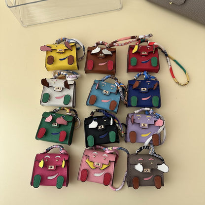 Micro Quelle Idole Bag Charm Vegan Leather Earphone Storage Bag for AirPods