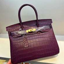 Load image into Gallery viewer, Inspired Berkin Bag Crocodile Pattern Leather Evercolor Handbags for Woman
