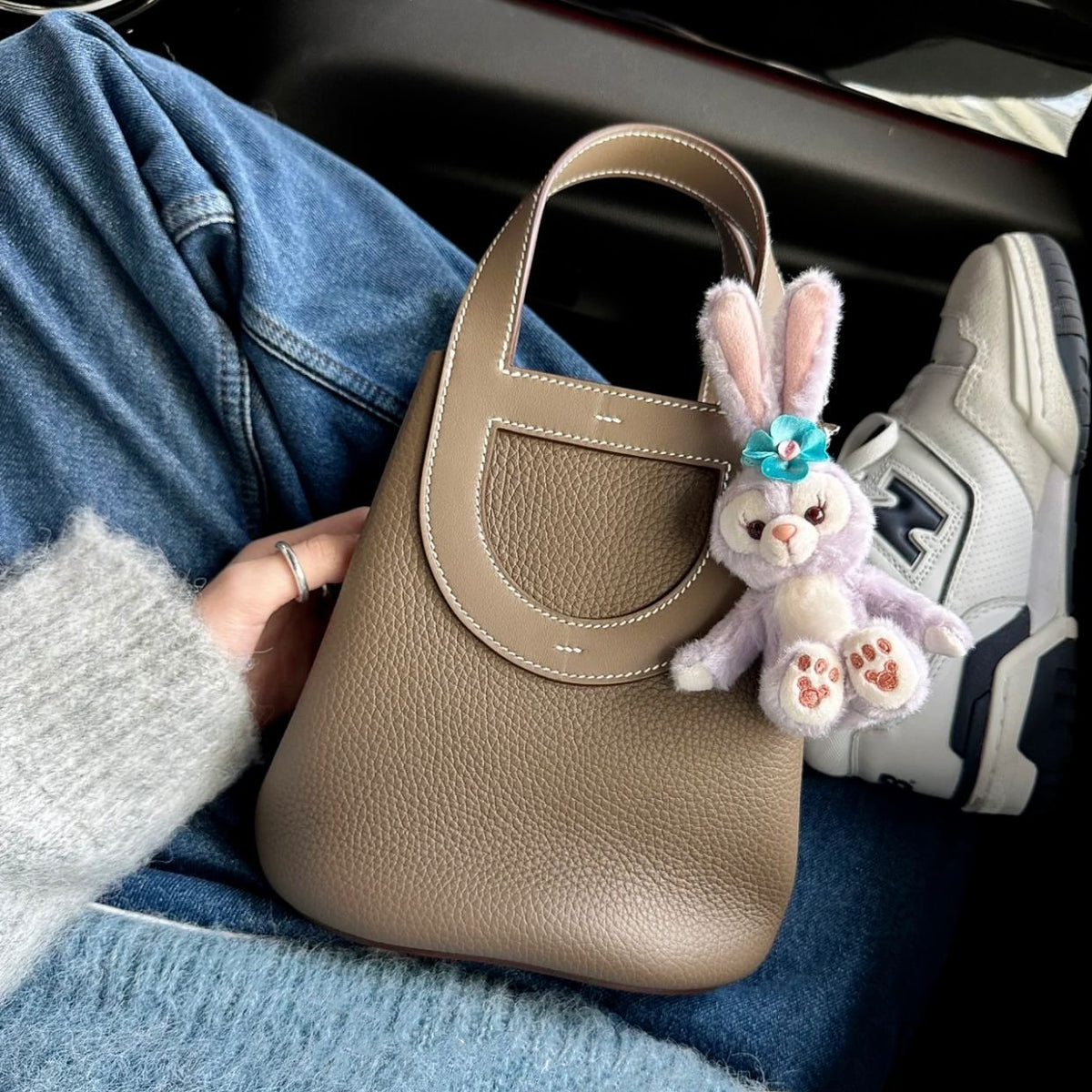 Soft Leather Pig Nose Bucket Bag Woman Tote Bag