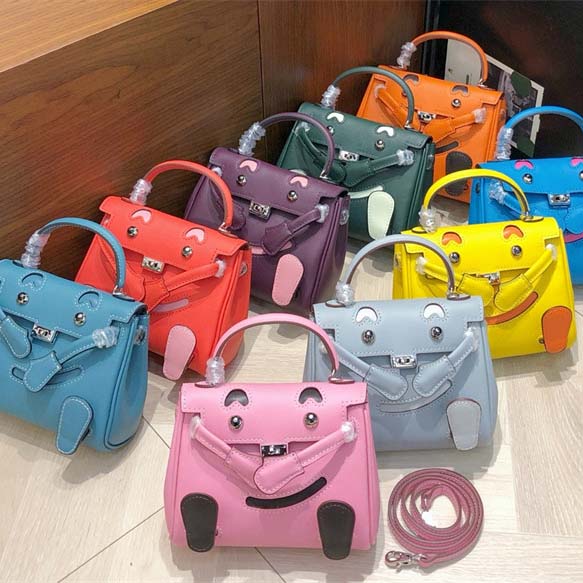 Genuine Leather Smile Inspired Kelli Doll Bag Mini Handbag