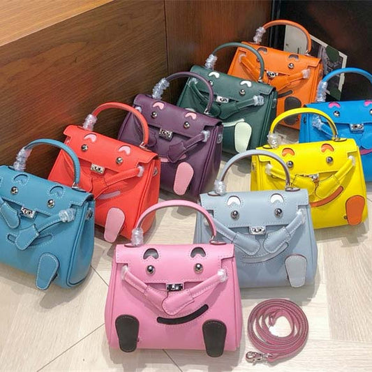 Genuine Leather Smile Inspired Kelli Doll Bag Mini Handbag