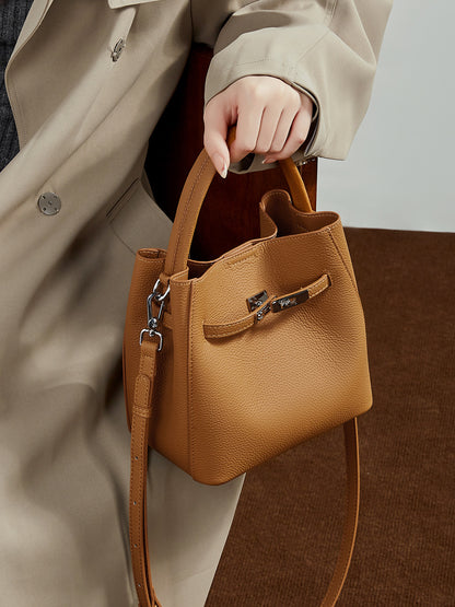 Togo Leather Basket Bucket Bag