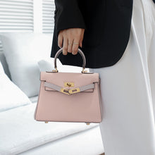 Load image into Gallery viewer, Inspired Mini Kelli Bag 20cm Bi Color Leather Purse Bag
