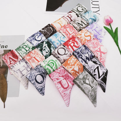 26 Letters Silk Scarf for Berkin Kelli Lindi Bag Charm | Women's Scarves and Silk Accessories - 2 Pcs