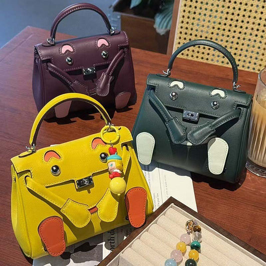 Inspired Smile Doll Bag Genuine Leather Mini Handbag