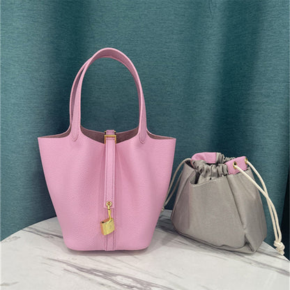 Top Grain Leather Inspired Mini Pictin Tote Bag New Color