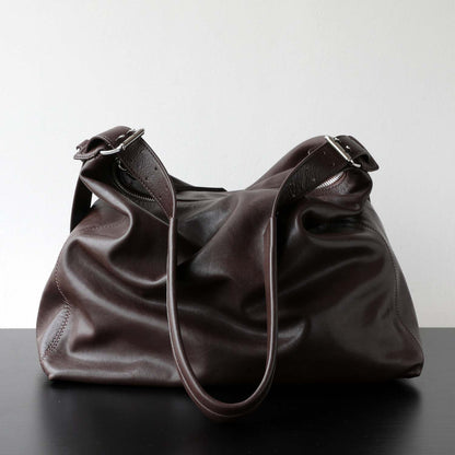 Vegetable Tanned Leather Hobo Bag