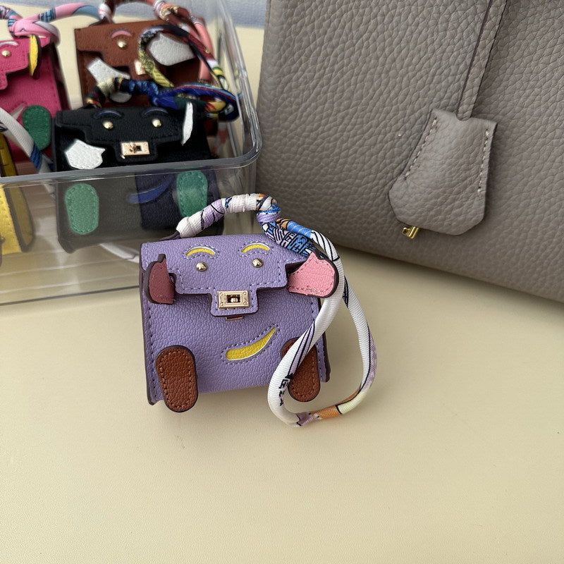 Micro Quelle Idole Bag Charm Vegan Leather Earphone Storage Bag for AirPods