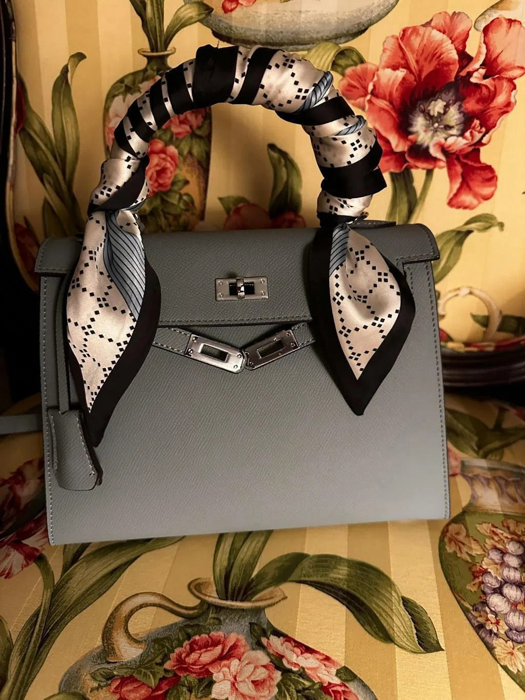 Top Grain Leather Epsom Inspired Kelli Handbag