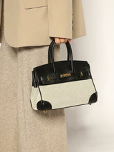 Load image into Gallery viewer, Inspired Birkin Bag Canvas &amp; Vegan Leather Handbags for Woman Sling Bag
