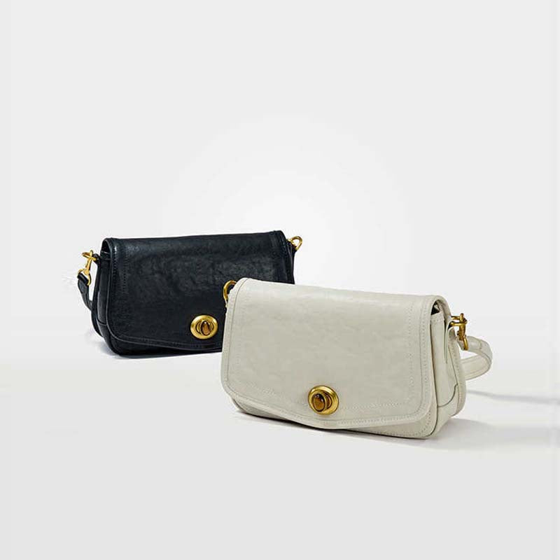 French Underarm Leather Bag Premium Square Handbag