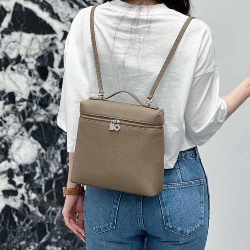 Top Grain Leather Inspired Extra Pocket Backpack LP 23.5 Bag