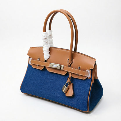 JPG 30 Small Handbag Swift Leather & Denim Shoulder Bag
