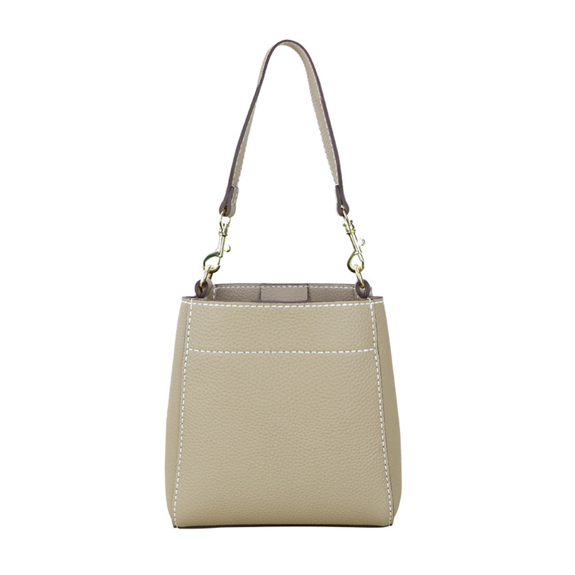HANDSEWGIFT Women Bucket Bag Top Grain Leather DIY Kit