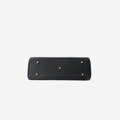 Top Grain Leather Shoulder Bag 35cm