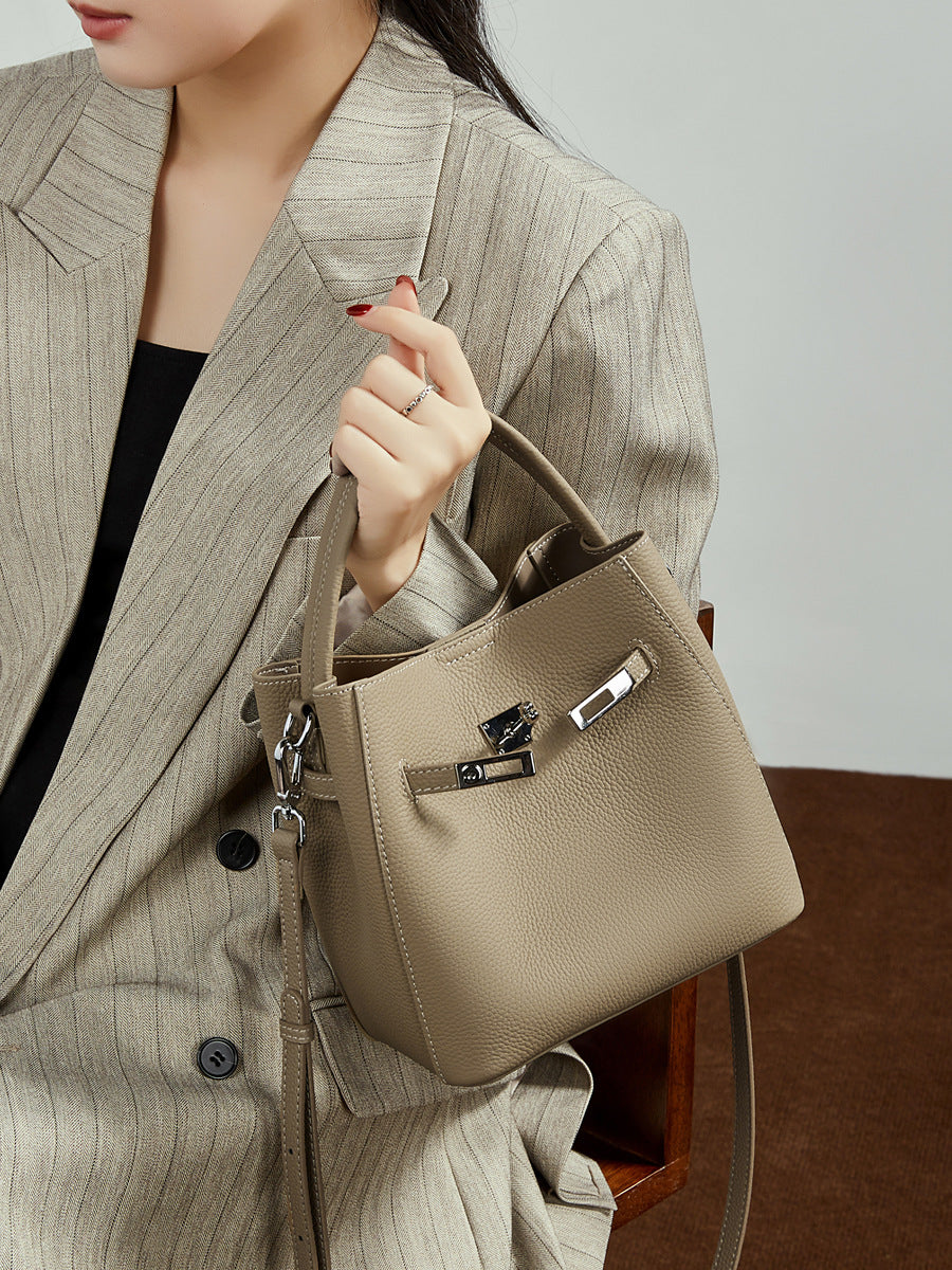 Togo Leather Basket Bucket Bag
