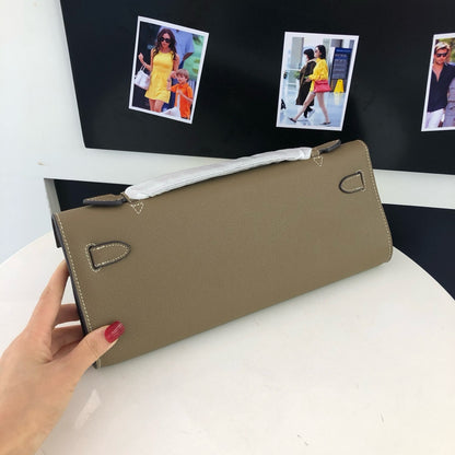 Cut Clutch Bag Epsom Leather Golden Hardware