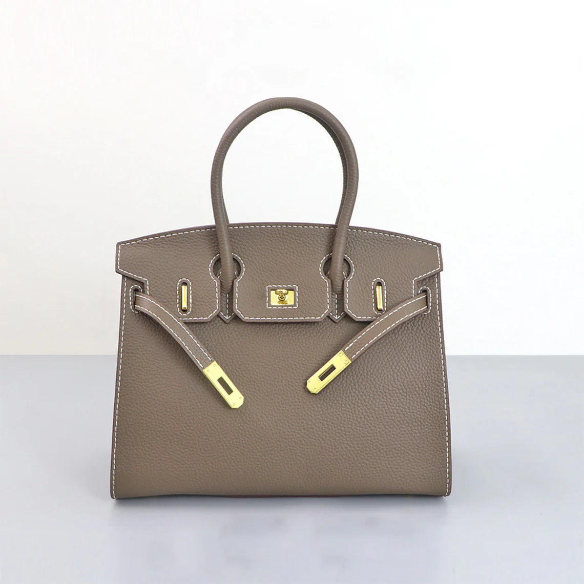 HANDSEWGIFT Top Grain Leather Sellier Platinum Bag DIY Kit