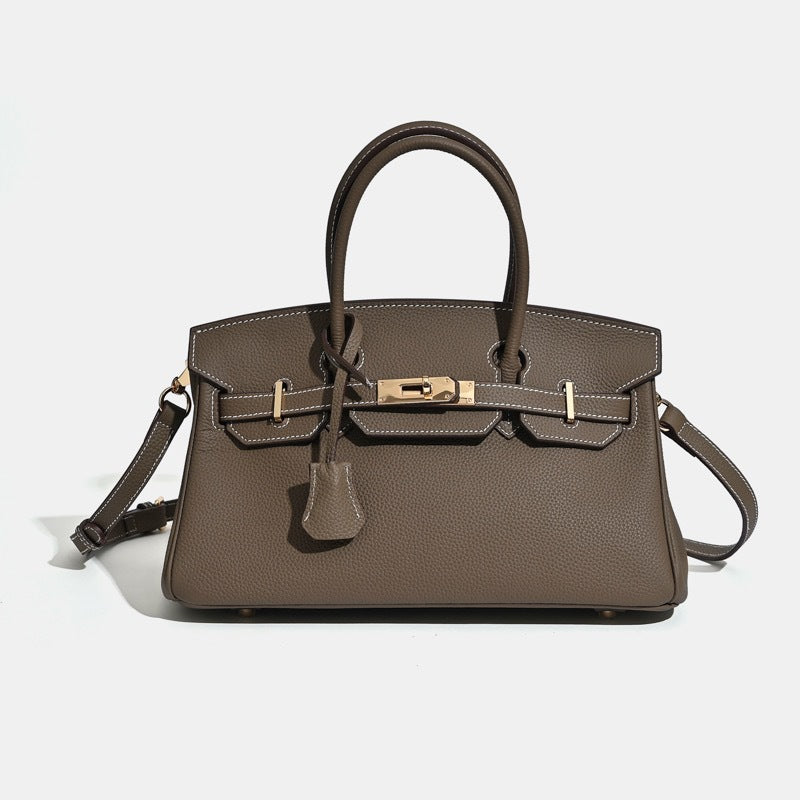 JPG 30 Small Top Handle Bag Top Grain Leather Shoulder Bag