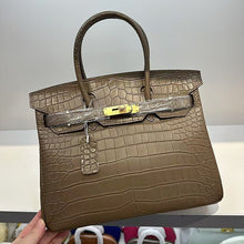 Load image into Gallery viewer, Inspired Berkin Bag Crocodile Pattern Leather Evercolor Handbags for Woman
