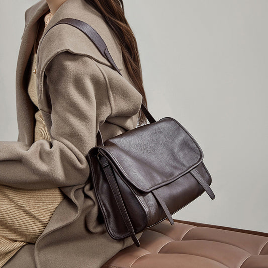 Top Grain Calfskin Multi-way Messenger Handbag