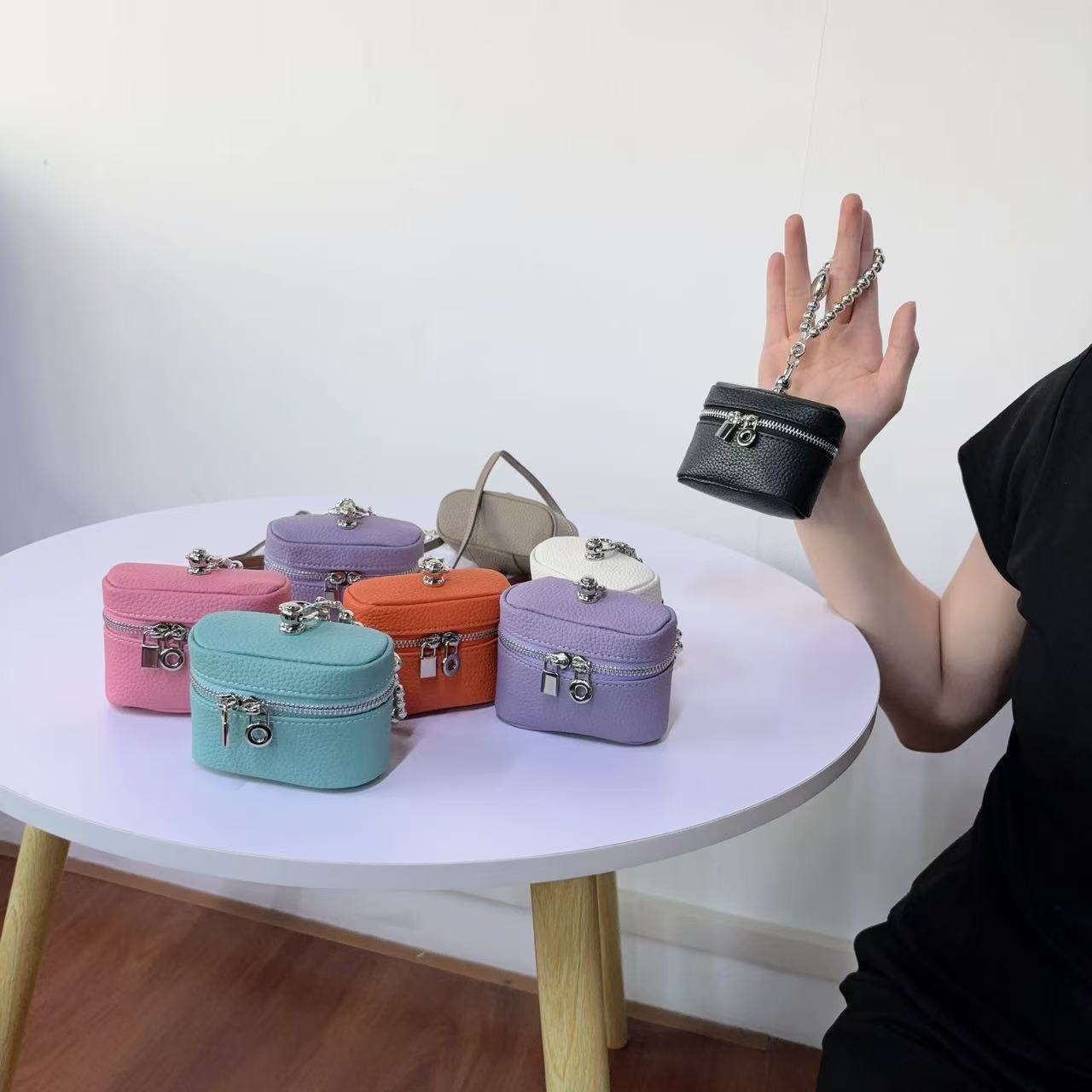 Mini Lipstick Coin Purse for Women | Neck Makeup Bag with Earphone Holder