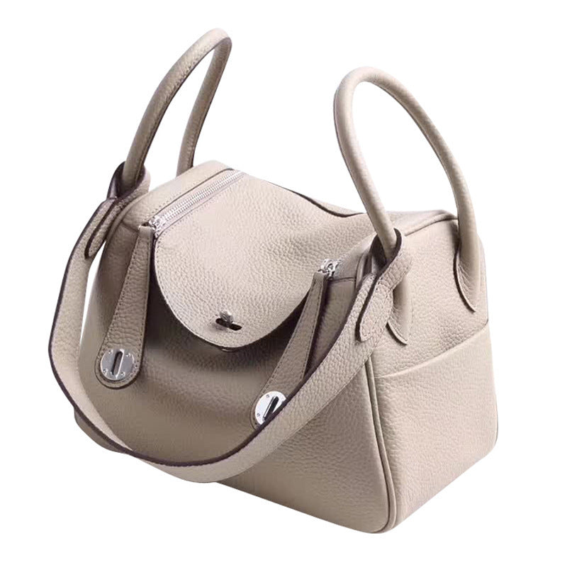 Top Grain Leather Inspired Lindi Bag Silver Hardware 20 Colors