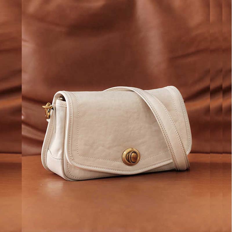 French Underarm Leather Bag Premium Square Handbag