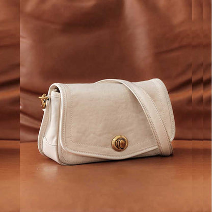 French Underarm Leather Bag Premium Square Handbag